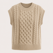Tabitha Wood | Cozy Cable-Knit Sweater Vest
