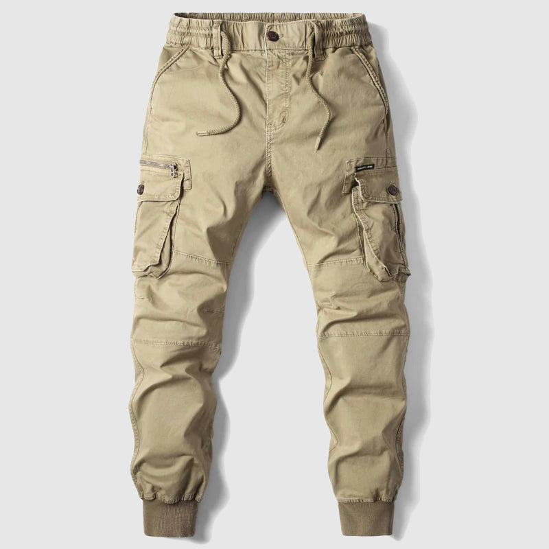 Archer Wilson | Men's Tactical Cargo Jogger Pants in Khaki