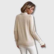 Harriet Sedgwick | Lace-Trim Sweater With Button Cuffs