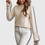 Harriet Sedgwick | Lace-Trim Sweater With Button Cuffs