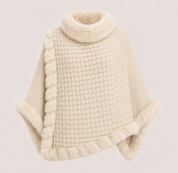 Thea Winship | Luxury Fur-Trim Cape Wrap