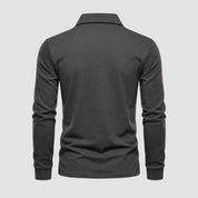 Theo Sinclair | Long Sleeve Polo Shirt For Men