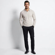 Theo Sinclair | Long Sleeve Polo Shirt For Men