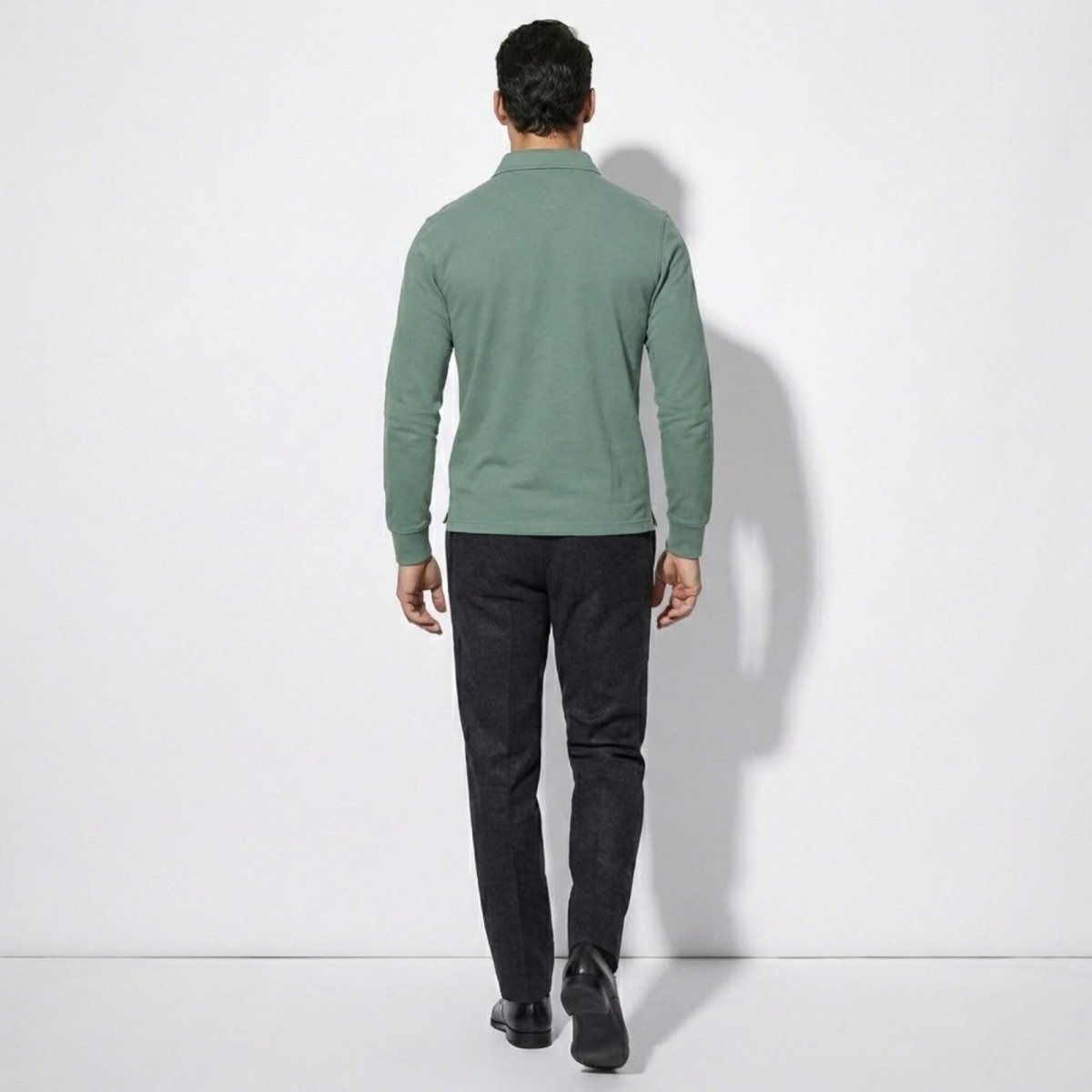 Theo Sinclair | Long Sleeve Polo Shirt For Men