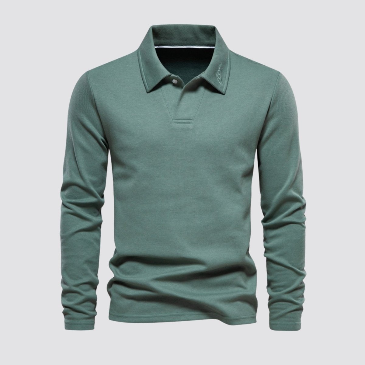 Theo Sinclair | Long Sleeve Polo Shirt For Men