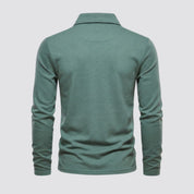 Theo Sinclair | Long Sleeve Polo Shirt For Men