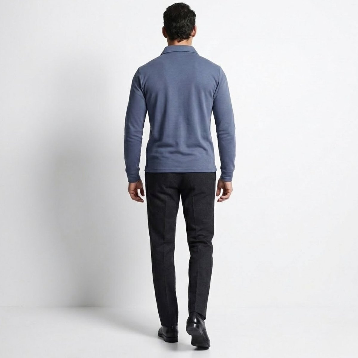 Theo Sinclair | Long Sleeve Polo Shirt For Men