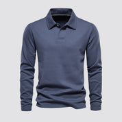 Theo Sinclair | Long Sleeve Polo Shirt For Men