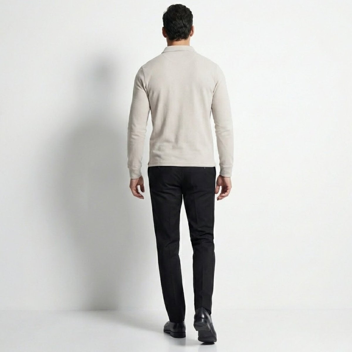Theo Sinclair | Long Sleeve Polo Shirt For Men
