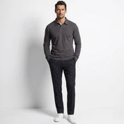 Theo Sinclair | Long Sleeve Polo Shirt For Men
