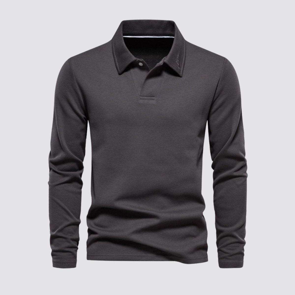Theo Sinclair | Long Sleeve Polo Shirt For Men