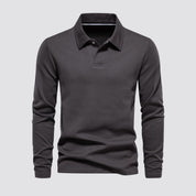 Theo Sinclair | Long Sleeve Polo Shirt For Men