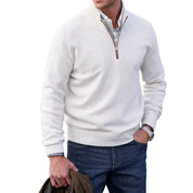Tristan Beauvale | Men's Cashmere-Blend Quarter-Zip Sweater