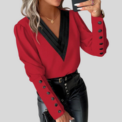Juliet Harlow | Button-Front Blouse With Gigot Sleeves