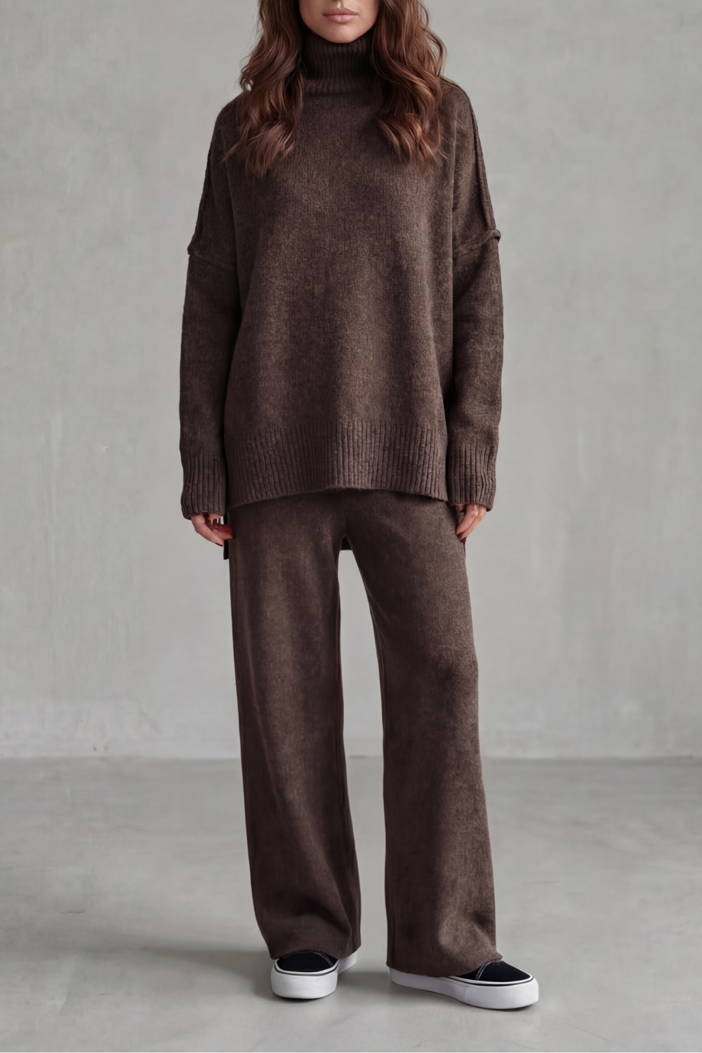 Arabella Knox | Relaxed Warmth Knit Lounge Set in Charcoal