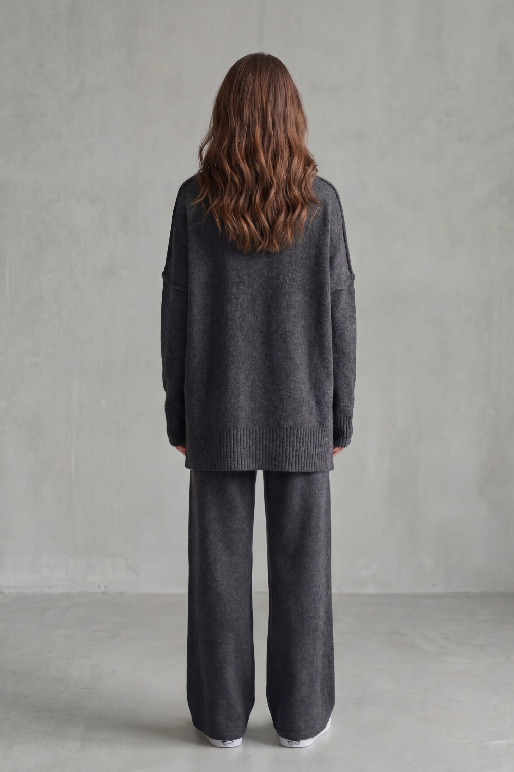 Arabella Knox | Relaxed Warmth Knit Lounge Set in Charcoal