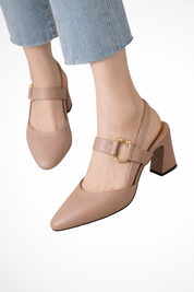 Valentina Moreau | Slingback Block Heels For Women