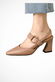 Valentina Moreau | Slingback Block Heels For Women