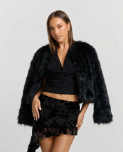 Valentina Moretti | Luxe Cropped Faux Fur Jacket For Women