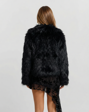 Valentina Moretti | Luxe Cropped Faux Fur Jacket For Women
