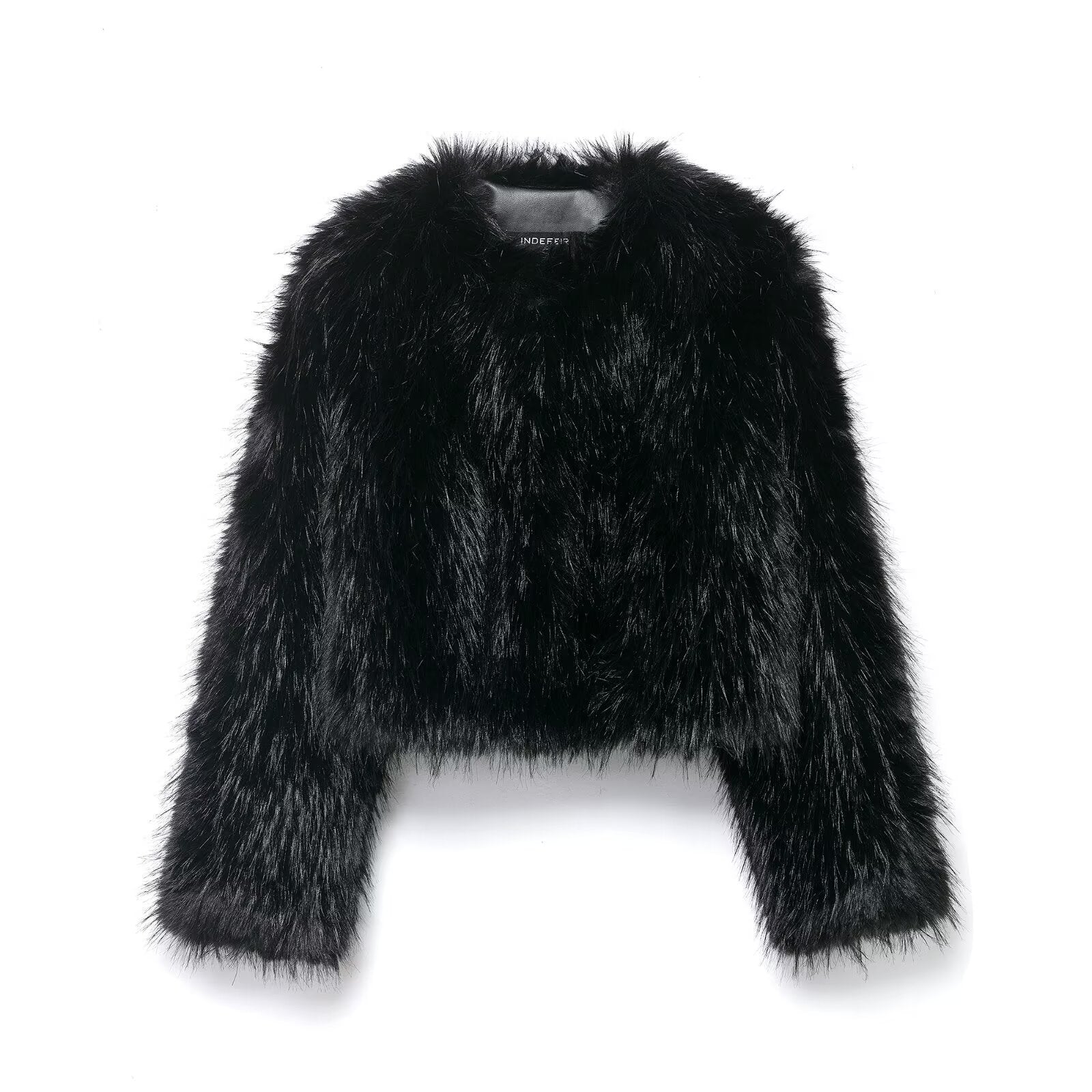 Valentina Moretti | Luxe Cropped Faux Fur Jacket For Women