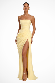Valentina Moretti | Strapless Draped Evening Gown