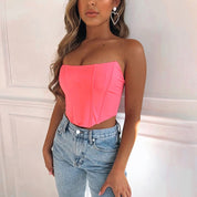 Valentina Ricci | Sculpted Strapless Corset Top For Women