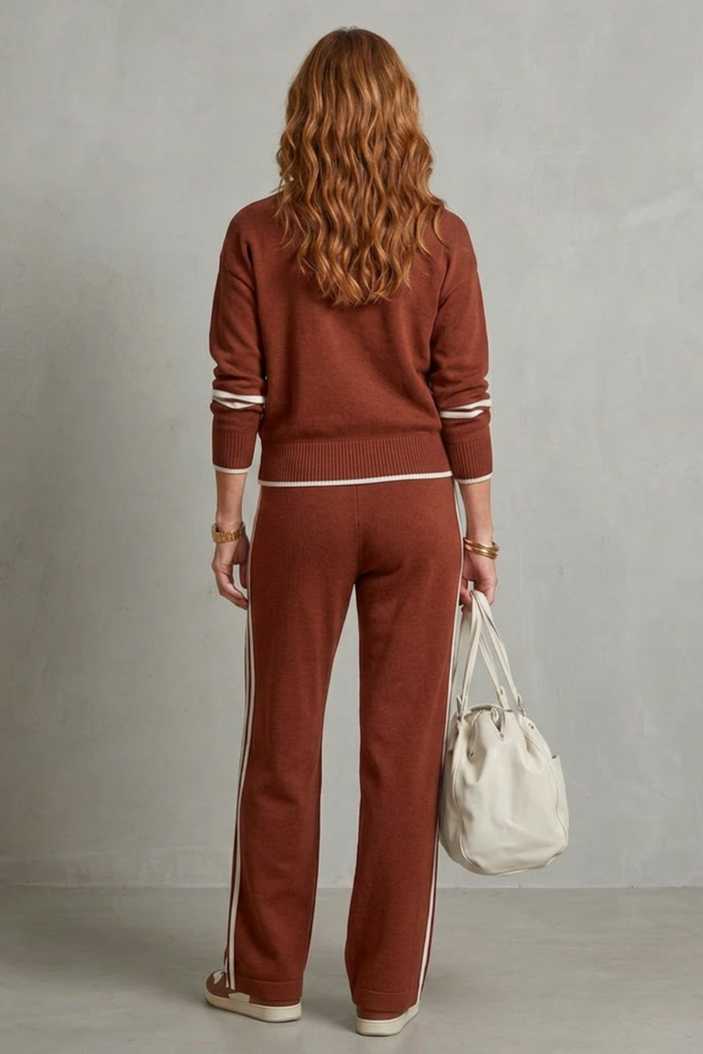 Harriet Drummond | Ensemble de détente en maille sportive à bordures contrastantes