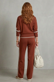 Harriet Drummond | Ensemble de détente en maille sportive à bordures contrastantes