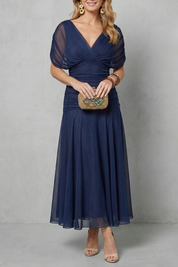 Verity Sanderson | Draped Floral Maxi Dress in Watercolour Print