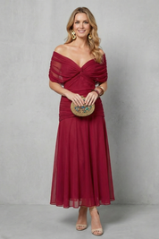 Verity Sanderson | Draped Floral Maxi Dress in Watercolour Print