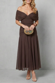 Verity Sanderson | Draped Floral Maxi Dress in Watercolour Print