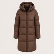 Victoria Edwards | Mid-Length Hooded Puffer Coat