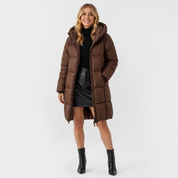 Victoria Edwards | Mid-Length Hooded Puffer Coat
