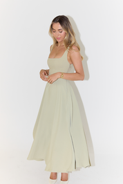 Violetta Grandin | Women’s Midi Dress – Flattering Fit – Cinched Waist – Flowing Silhouette
