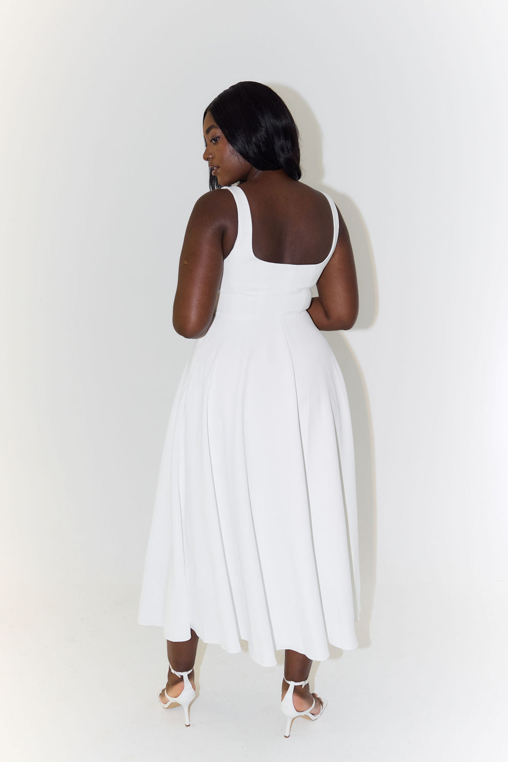 Violetta Grandin | Women’s Midi Dress – Flattering Fit – Cinched Waist – Flowing Silhouette