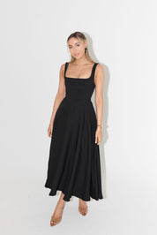 Violetta Grandin | Women’s Midi Dress – Flattering Fit – Cinched Waist – Flowing Silhouette