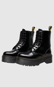 Viveca Stormaine | Women's Leather Platform Boots – Urban Street Style & Comfort