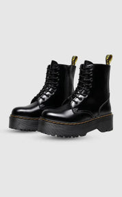 Viveca Stormaine | Women's Leather Platform Boots – Urban Street Style & Comfort