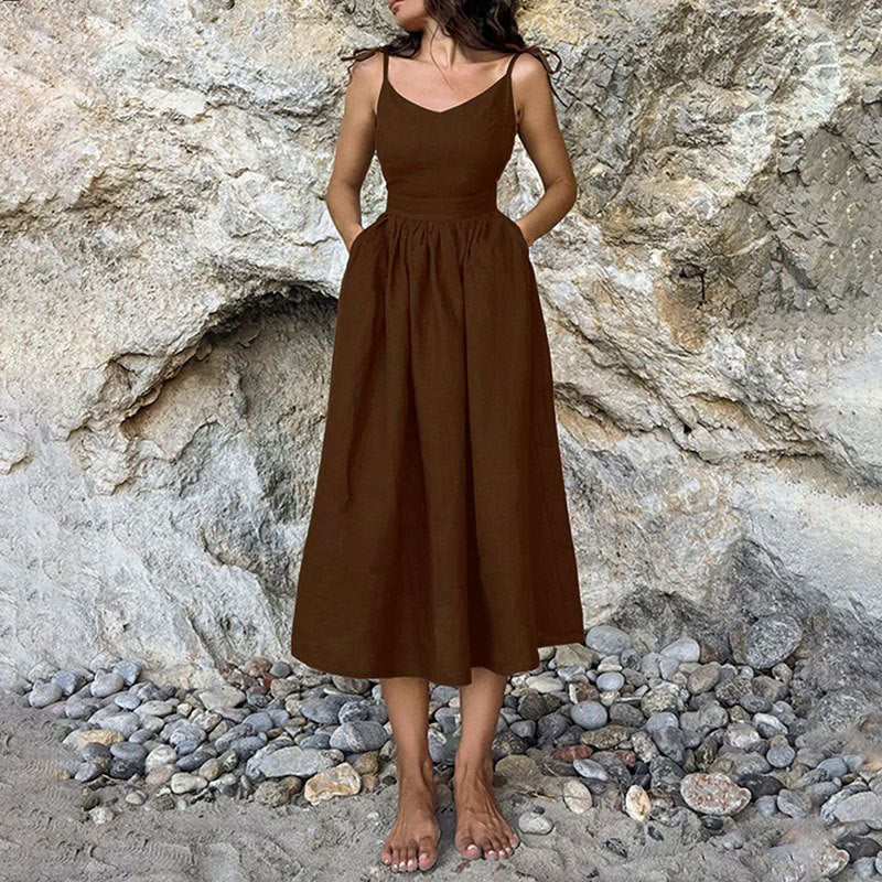 Vivienne Cole | Linen Maxi Dress