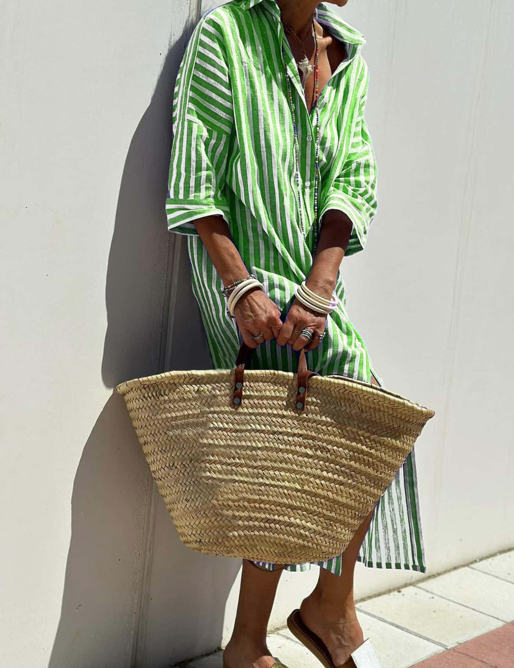 Vivienne Lunel | Striped Shirt Midi Dress For Women