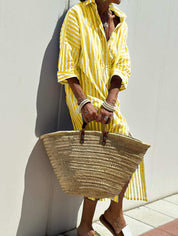 Vivienne Lunel | Striped Shirt Midi Dress For Women