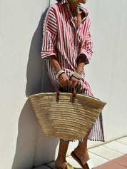 Vivienne Lunel | Striped Shirt Midi Dress For Women