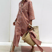 Vivienne Lunel | Striped Shirt Midi Dress For Women