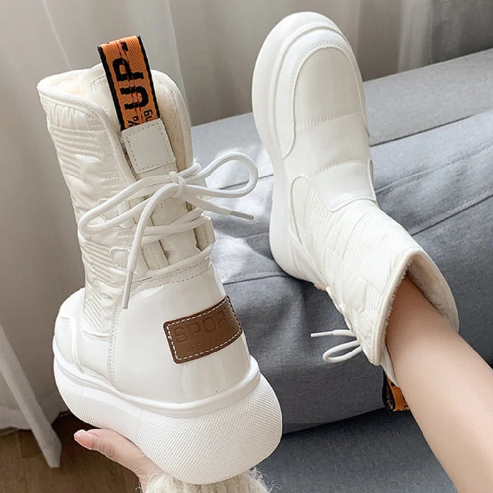 Isla Griffiths | Bottes de neige d’hiver imperméables à semelle compensée épaisse