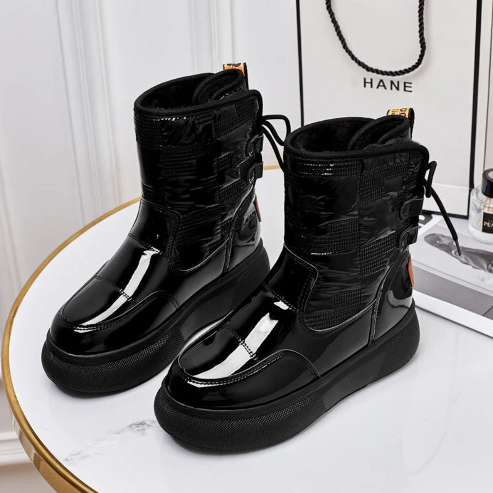 Isla Griffiths | Bottes de neige d’hiver imperméables à semelle compensée épaisse