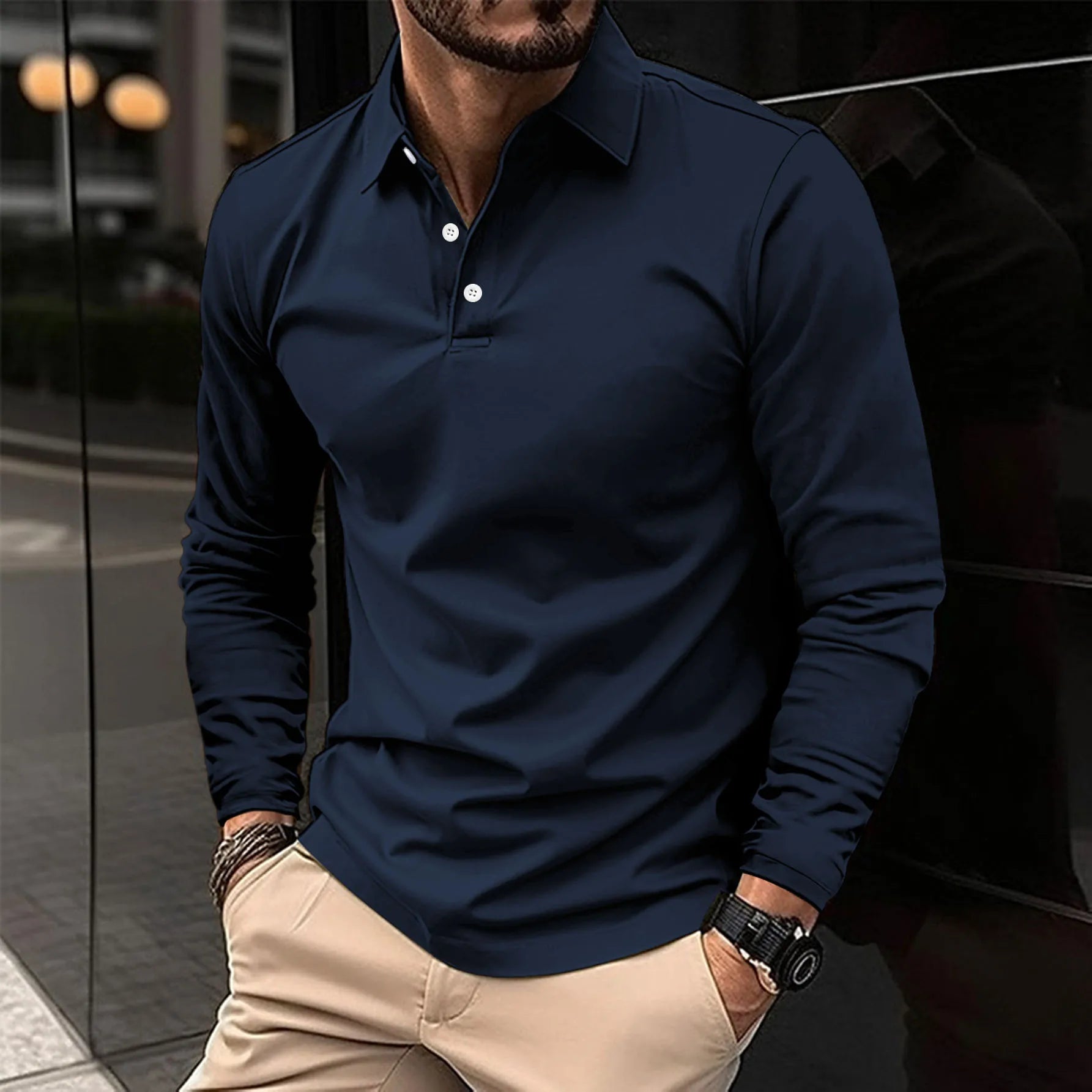 William Harrington | Long Sleeve Polo Shirt For Men