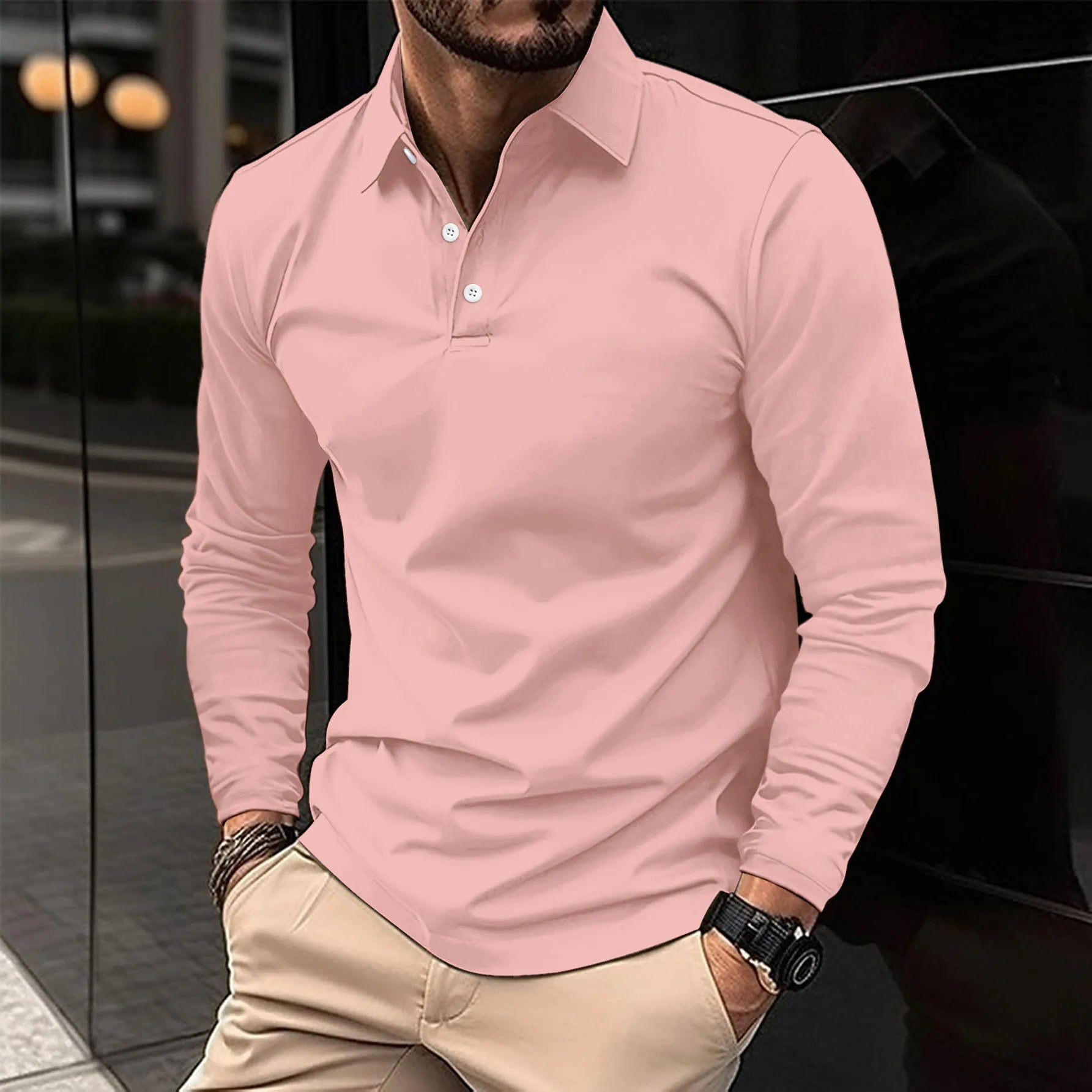 William Harrington | Long Sleeve Polo Shirt For Men