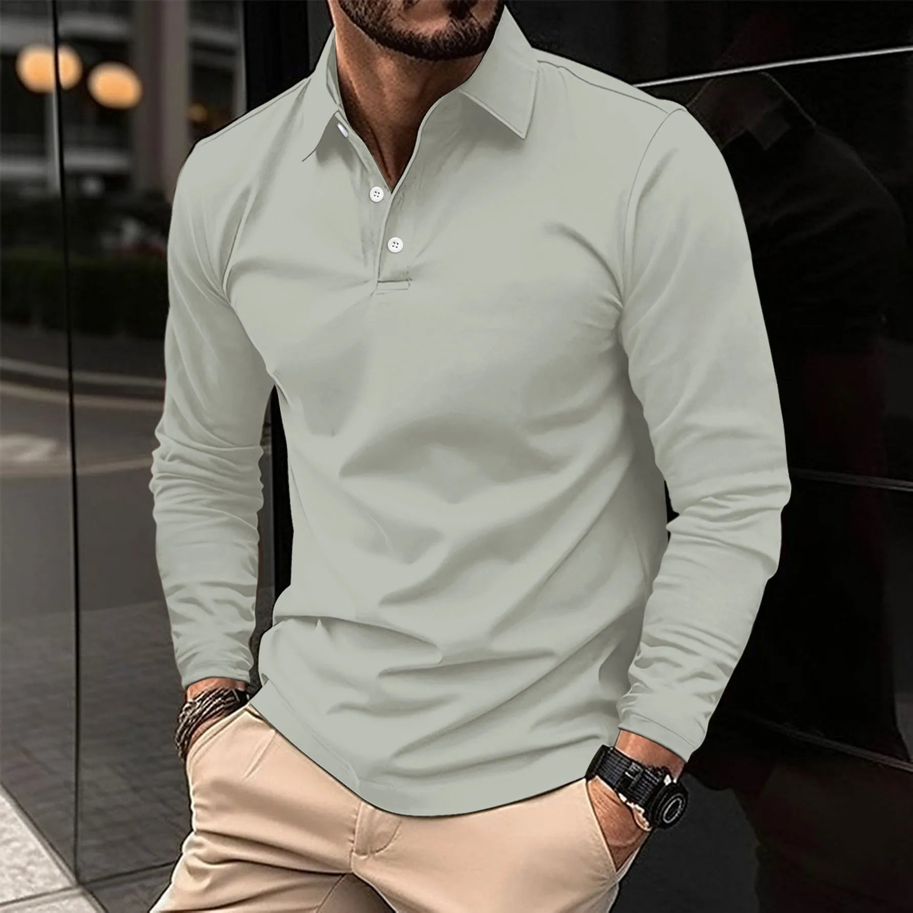 William Harrington | Long Sleeve Polo Shirt For Men