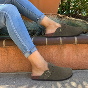 Winona Langley | Suede Slip-On Mules